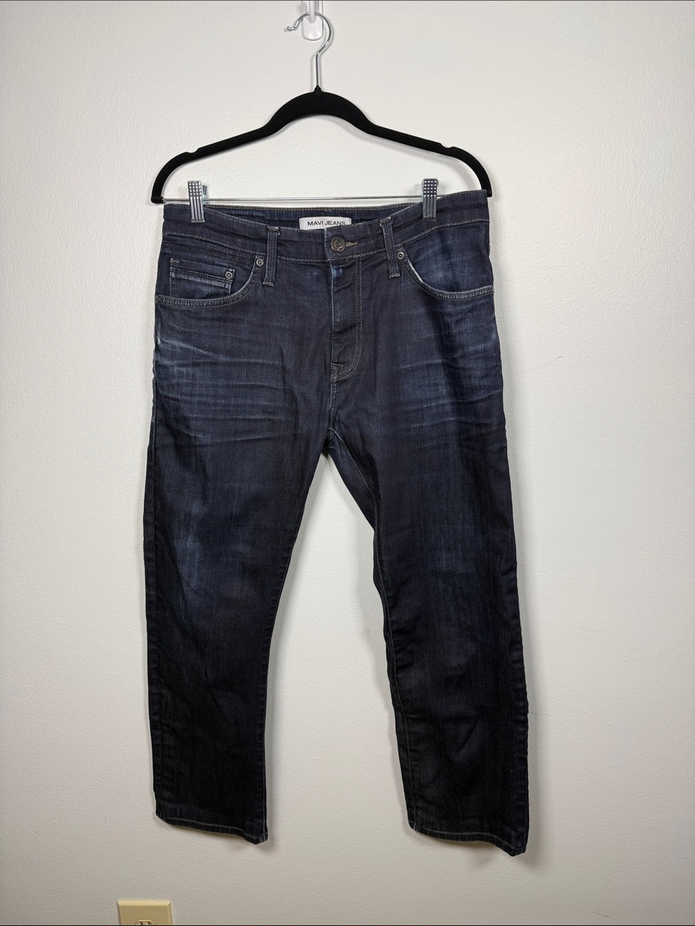 Mavi Men's Dark Blue Straight Jeans 32x25.5
